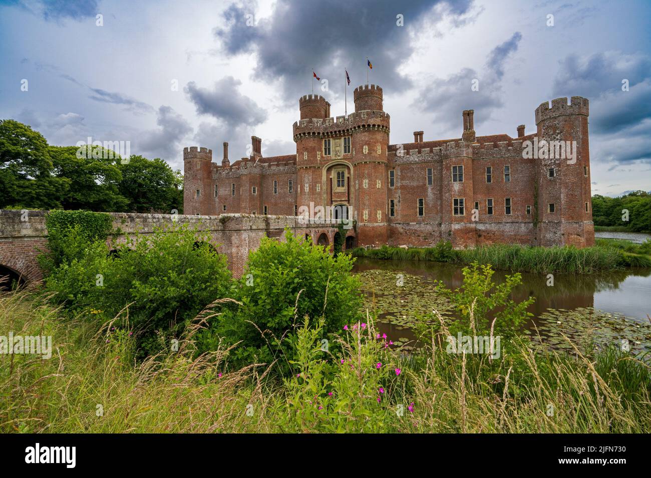 Herstmonceux Castle, Herstmonceux, East Sussex, England, Großbritannien Stockfoto