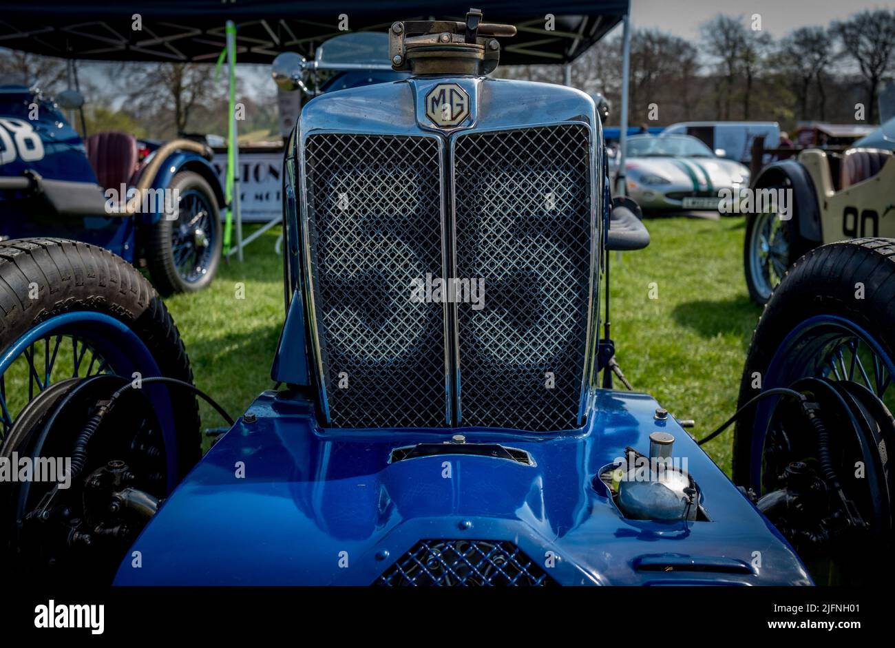 Vintage Pre war MG Montlhery Midget Front Kühlergrill. Stockfoto