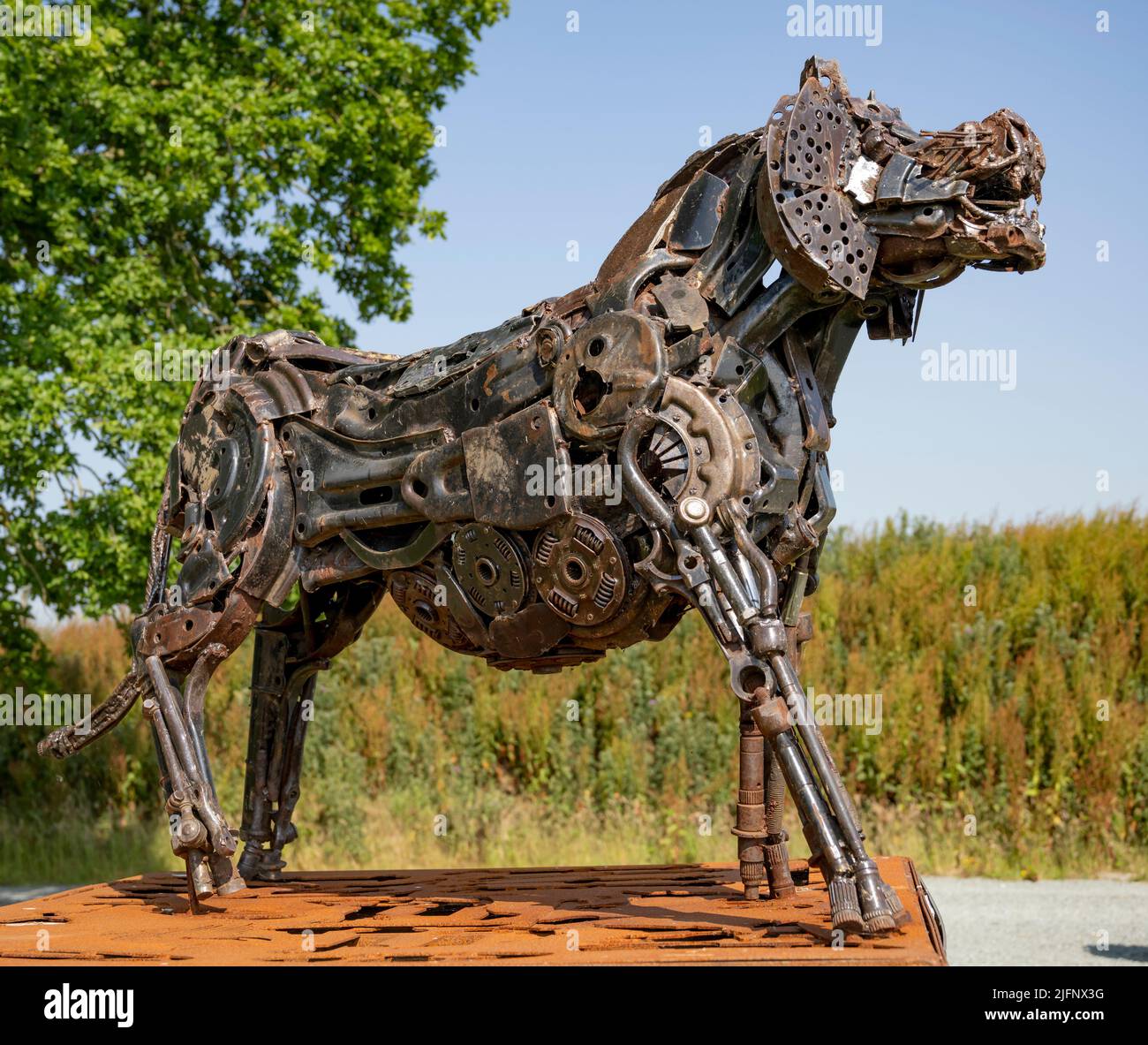 Das Britische Eisenwerk Center, Die Tiger-Ausstellung/Skulptur Stockfoto