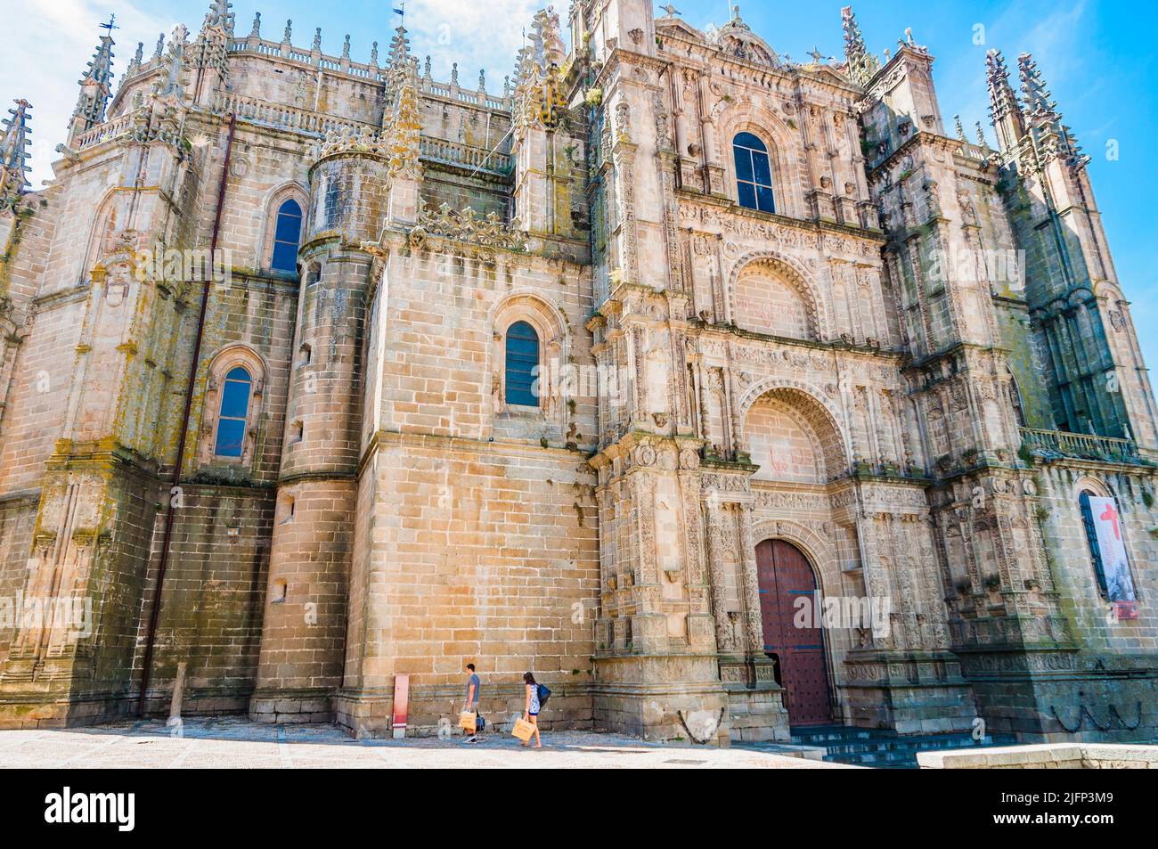 Die neue Kathedrale von Plasencia, 15. Jahrhundert. Plasencia, Cáceres, Extremadura, Spanien, Europa Stockfoto