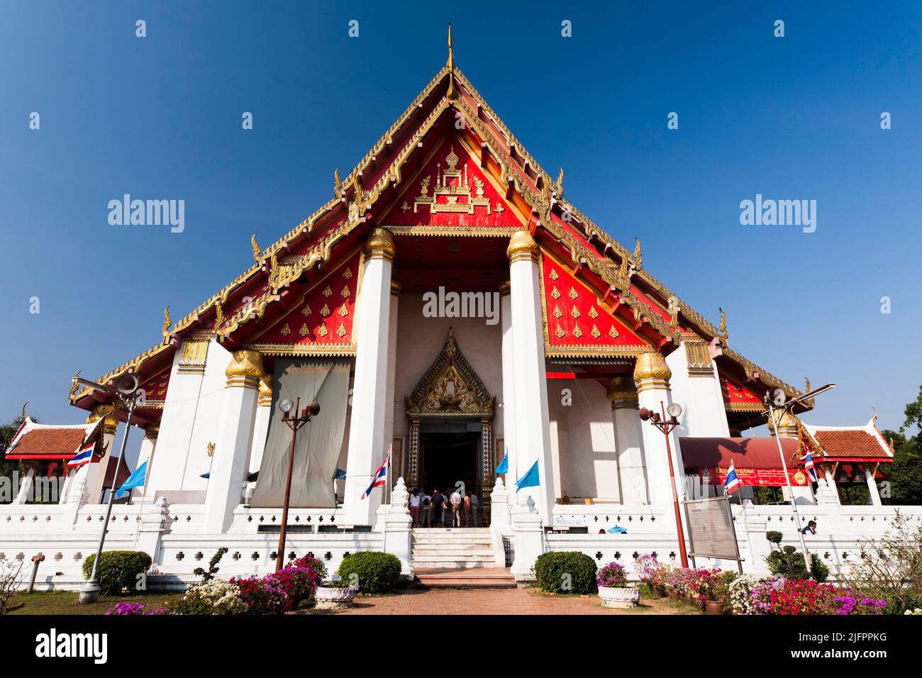 Autthaya Historical Park, Wihan Phra Mongkhon Bophit, Ayutthaya, Thailand, Südostasien, Asien Stockfoto