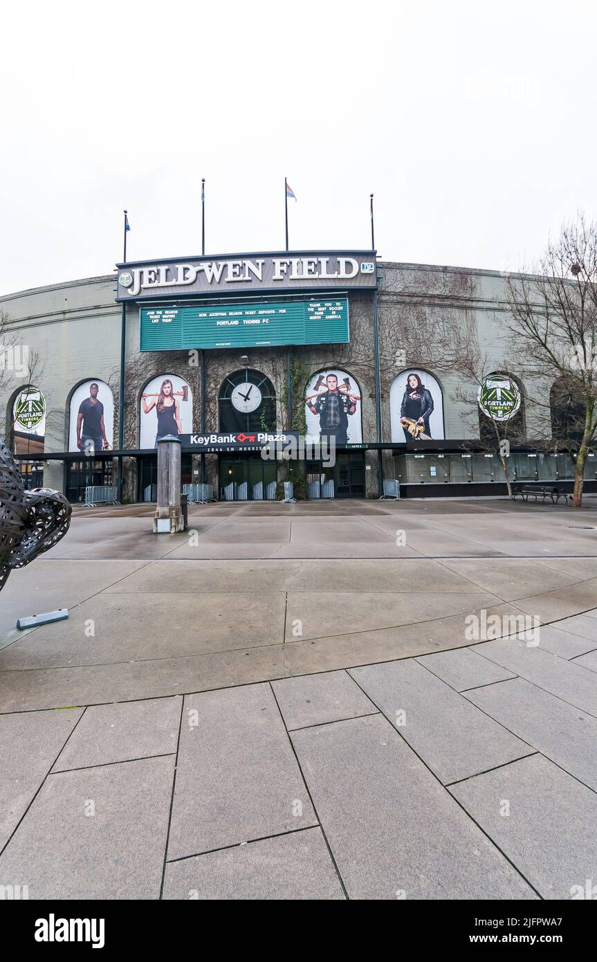 Jeld Wen Field im SW Morrison, Heimstadion der Portland Timbers in Portland, Oregon. Stockfoto