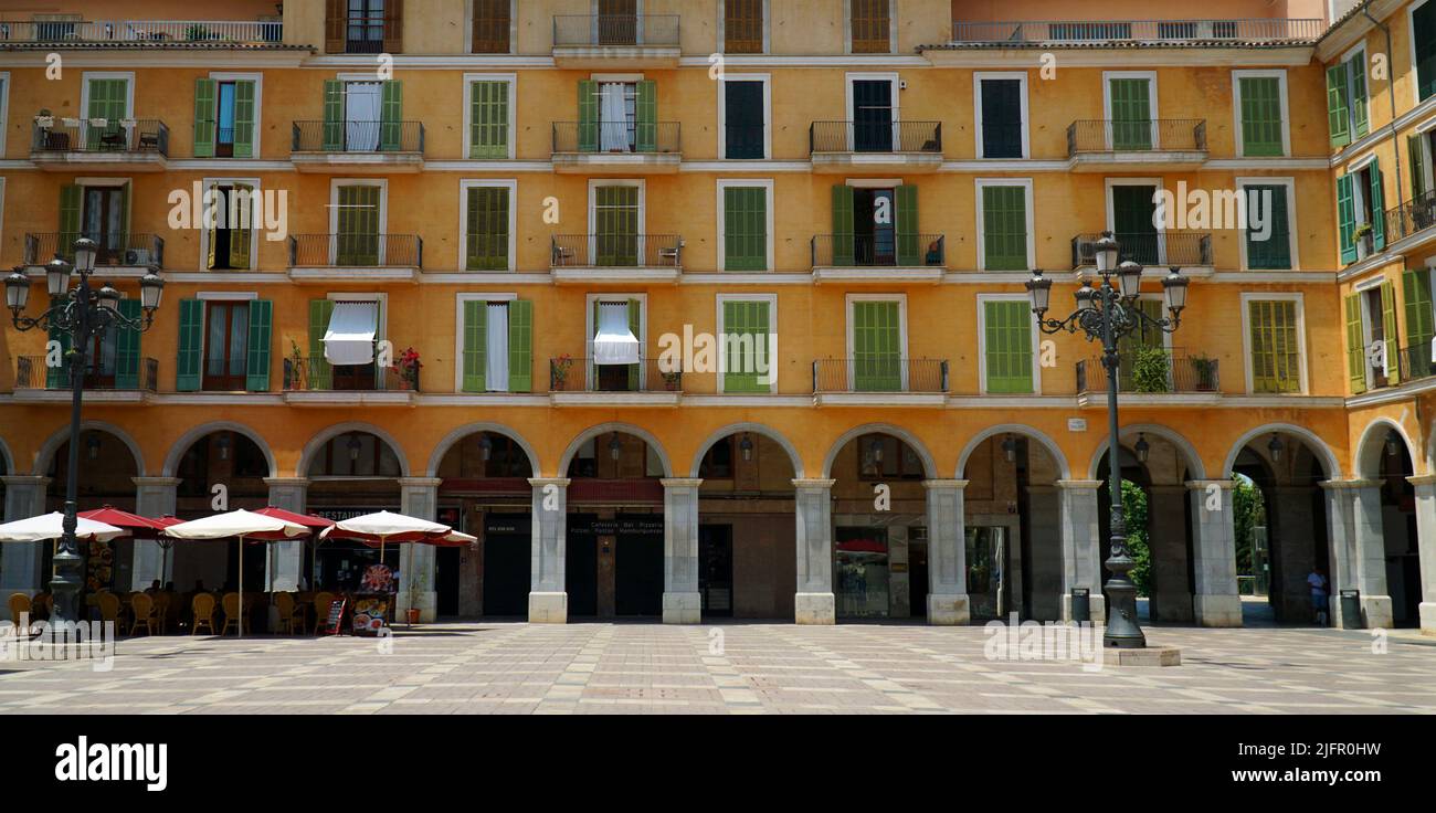 Plaça großer prominenter öffentlicher Platz in Palma Mallorca Stockfoto