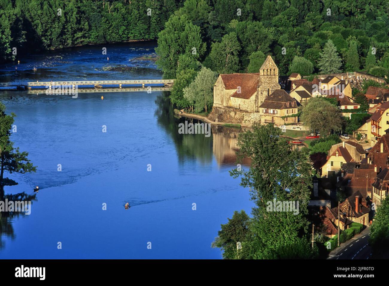 Frankreich. Limousin. Correze (19) Tal der Dordogne, Beaulieu-sur-Dordogne, eines der schönsten Dörfer Frankreichs. Die Kapelle der Büßer Stockfoto