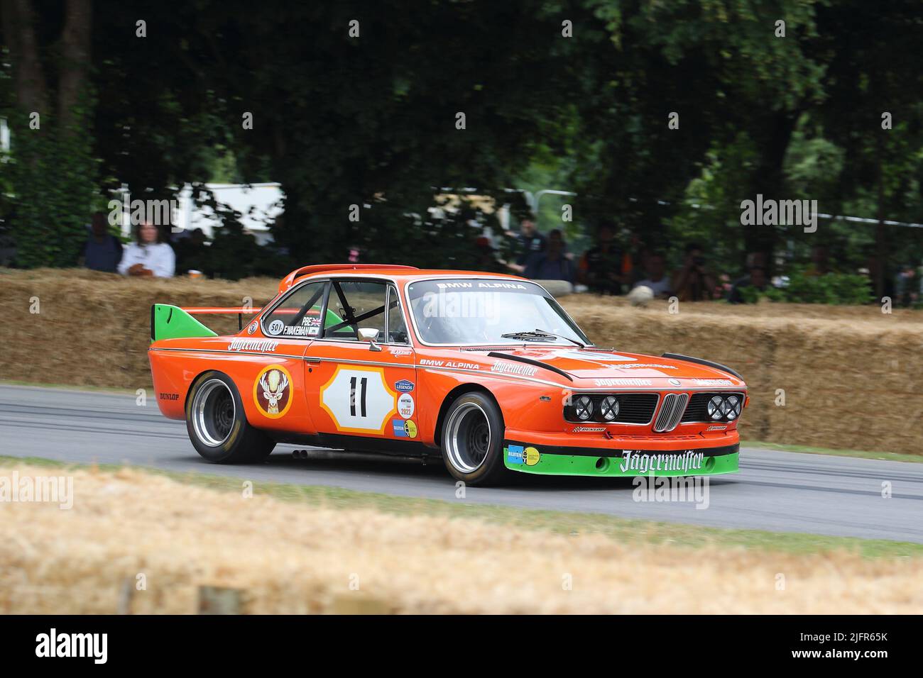 Alpina BMW 3,0 CSL Rennwagen beim Festival of Speed 2022 in Goodwood, Sussex, Großbritannien Stockfoto