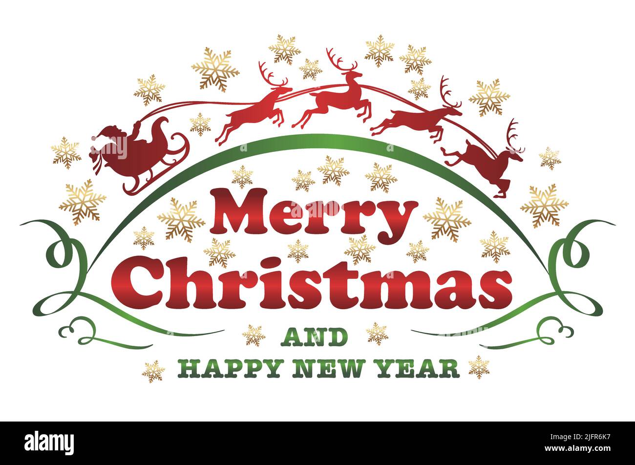 Weihnachtssymbol, -Emblem oder -Etikett isoliert auf Weißem Hintergrund. Vektordesign-Element. Stock Vektor