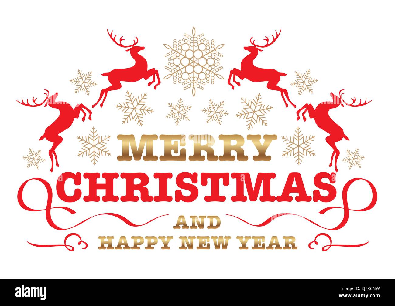 Weihnachtssymbol, -Emblem oder -Etikett isoliert auf Weißem Hintergrund. Vektordesign-Element. Stock Vektor