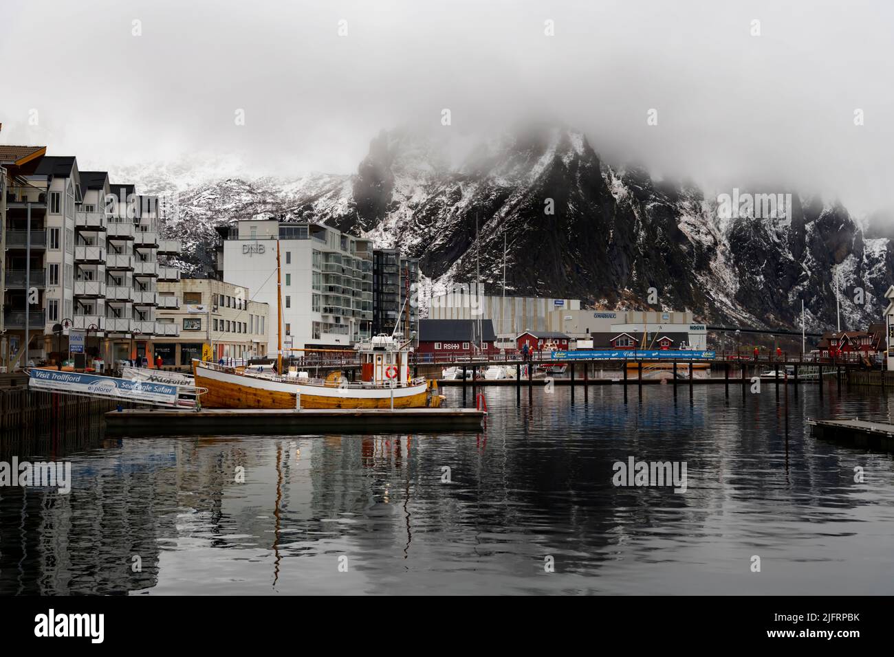 Svolvaer (Svolvær), Reine, Lofoten Islands, Norwegen Stockfoto
