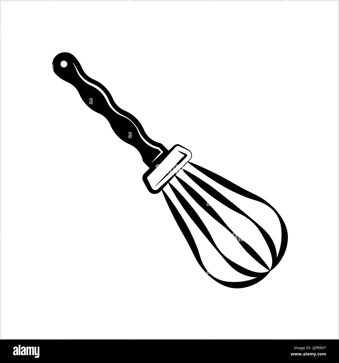 Quirl-Symbol, Schneebesen-Symbol Vektorgrafik Stock Vektor