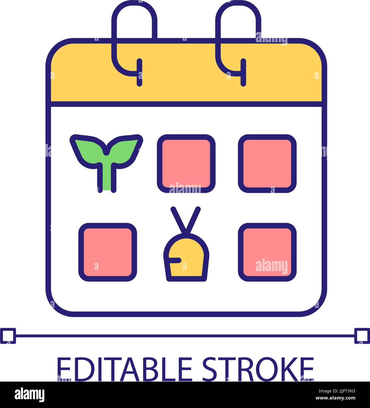 RGB-Farbsymbol für Erntedatum Stock Vektor