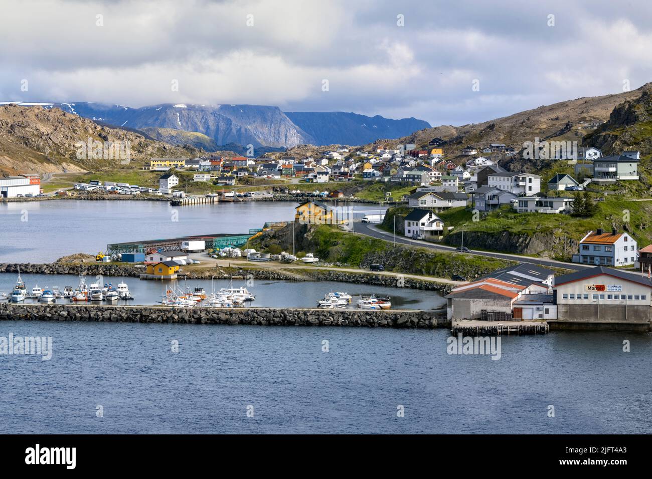 Honningsvag Port und Habour North Cape, Norwegen Stockfoto