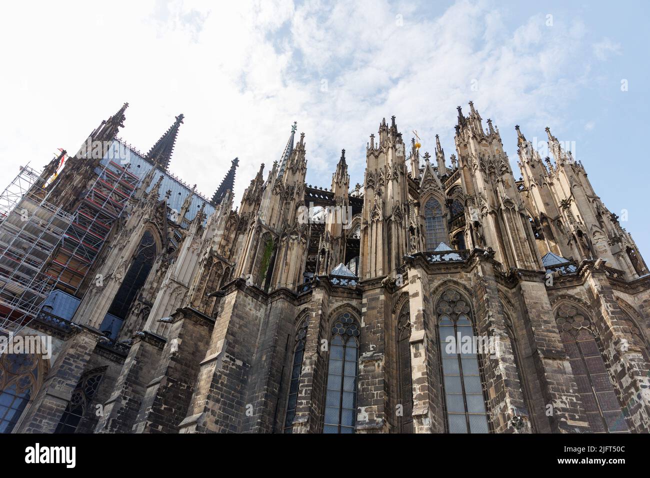 Der Kölner Dom ist ein katholischer Dom in Köln, Nordrhein-Westfalen. Es ist der Sitz des Erzbischofs von Köln. Gotische Architektur Stockfoto