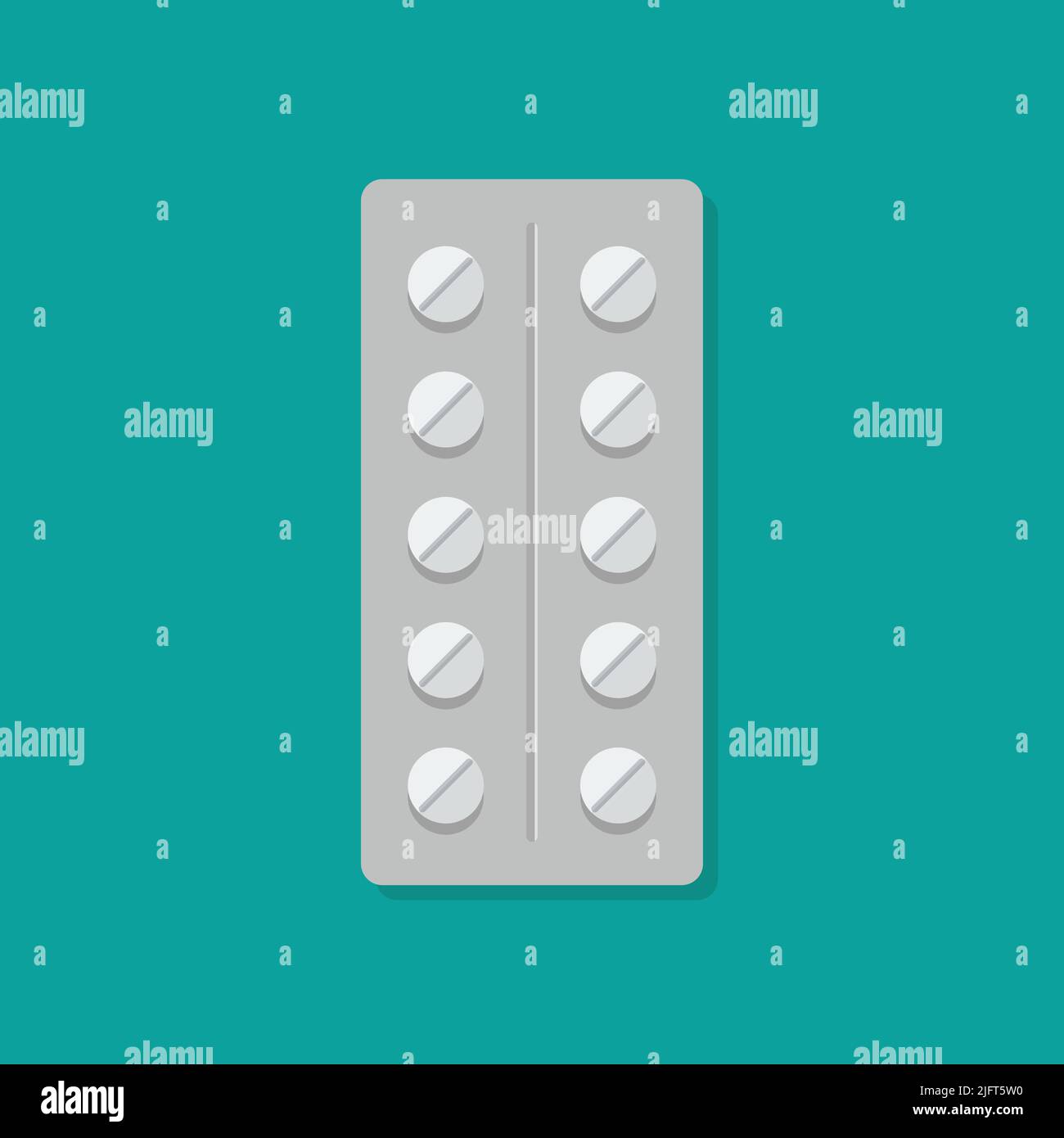 Packung Medikamente Pillen. Vektorgrafik Stock Vektor