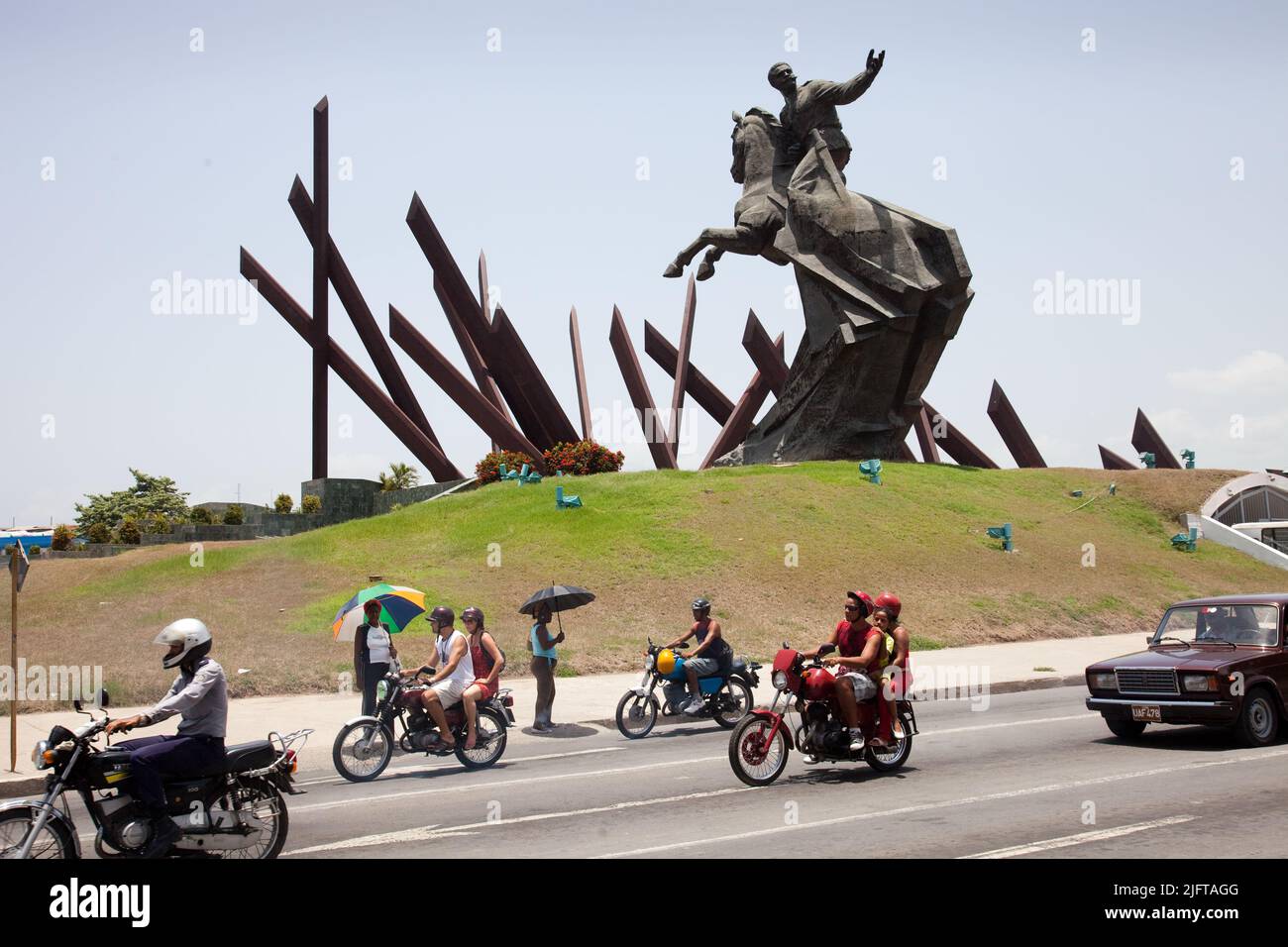 Kuba, Santiago de Cuba. Denkmal für Antonio Maceo auf der Plaza de Revolucion. LT. General Antonio de la Caridad Maceo y Grajales (14. Juni 1845 – Dez Stockfoto