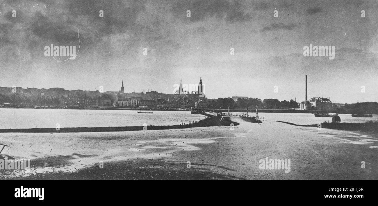 Die Anlegestelle des Gierpont auf der Lentse-Seite. Stockfoto