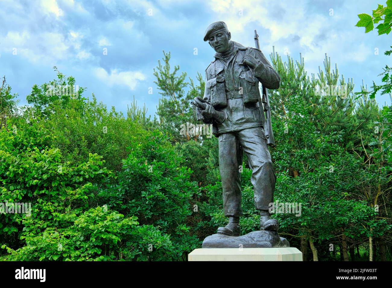 Das Durham Light Infantry Memorial, ein Denkmal im National Memorial Arboretum, Staffordshire, England, Großbritannien Stockfoto