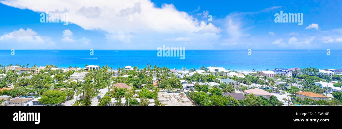 Eine Luftaufnahme von North Fort Lauderdale Beach, FL. Stockfoto