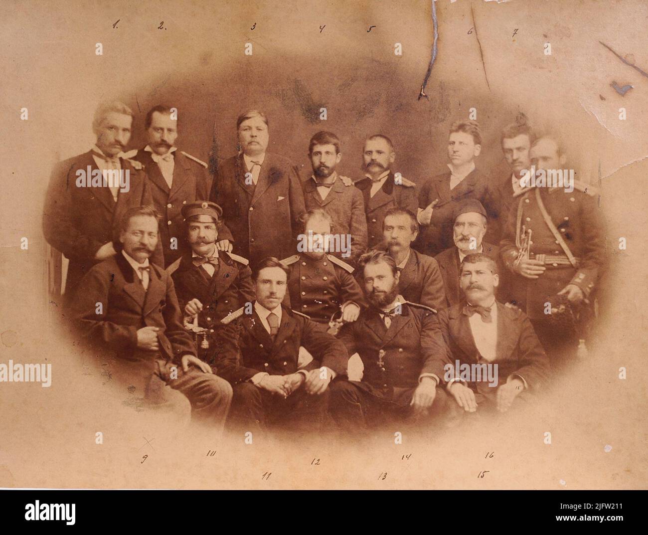 Offiziere in Warna durch die Provisorische russische Regierung Stockfoto