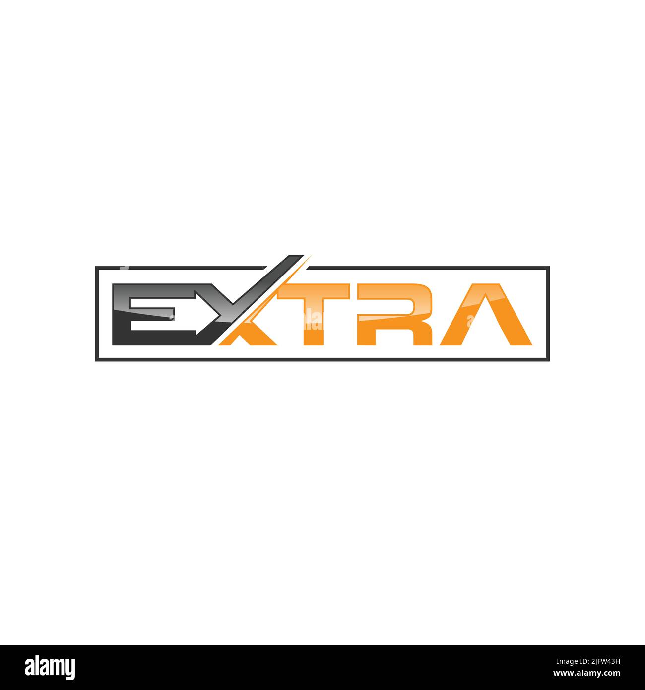 Extra Letter modernes und anspruchsvolles Logo-Design. Vektorgrafik EPS.8 EPS.10 Stock Vektor