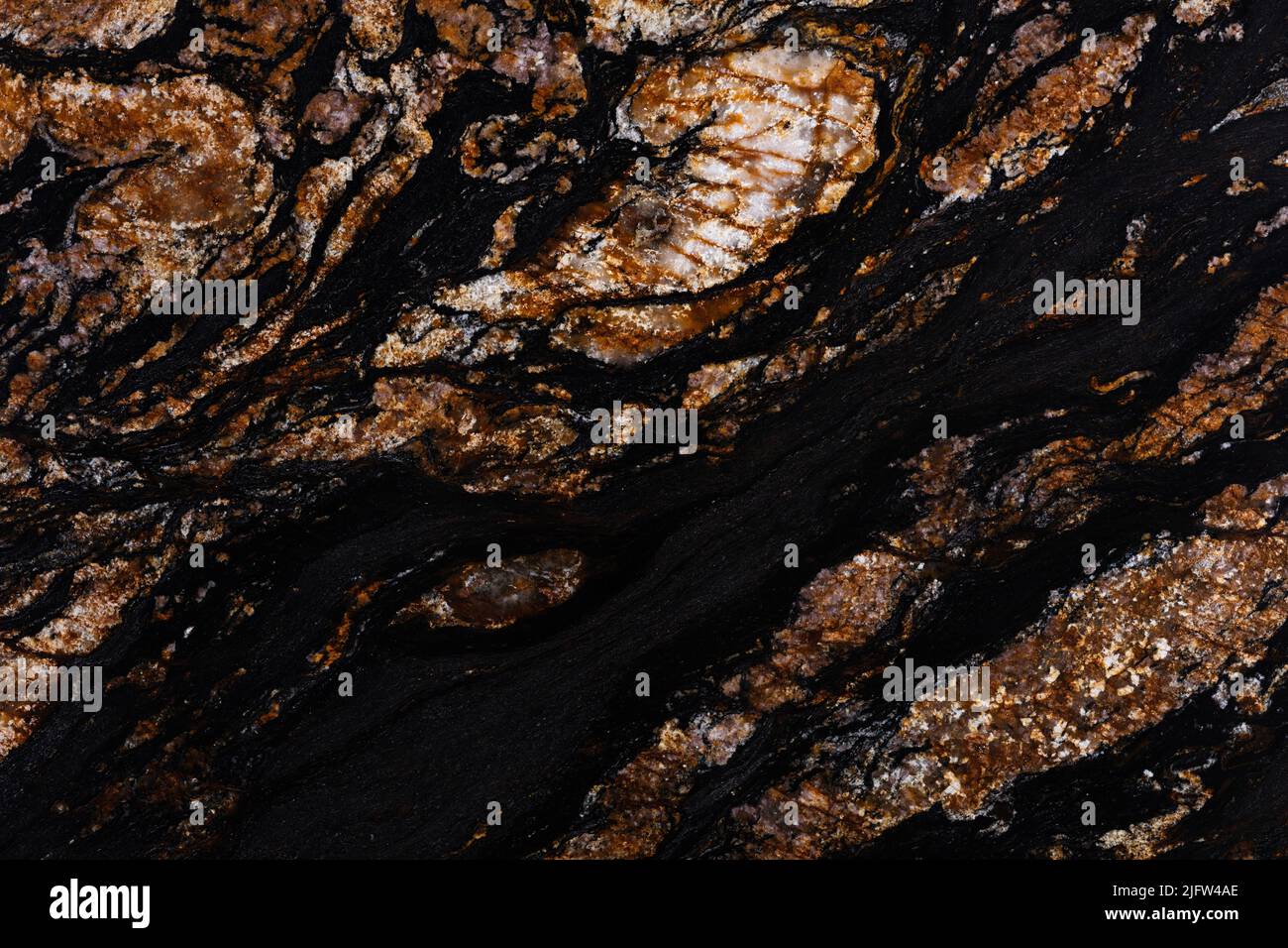 Schwarze Magma Granitstruktur für stilvolle Innenausstattungen. Stockfoto