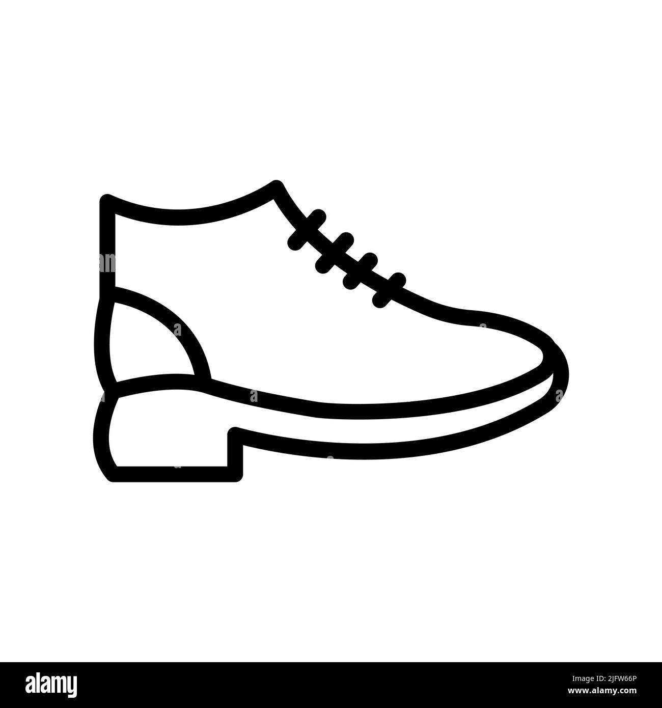 Schuh-Symbol. Kleidung in Verbindung stehende Symbol. Linie Symbol Stil. Einfaches Design bearbeitbar Stock Vektor