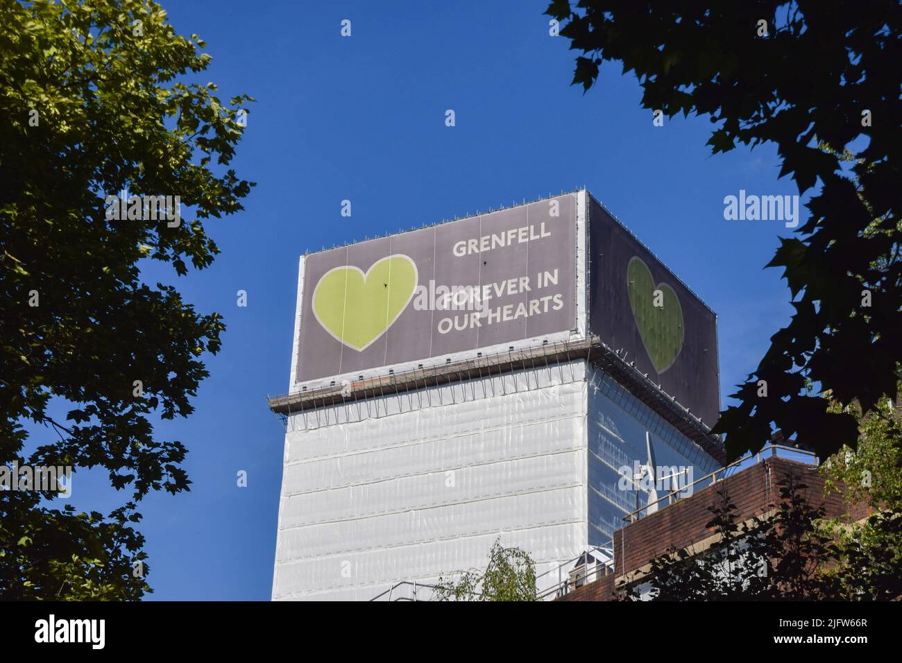 Grenfell Tower, London, Großbritannien 14.. Juni 2022. Stockfoto