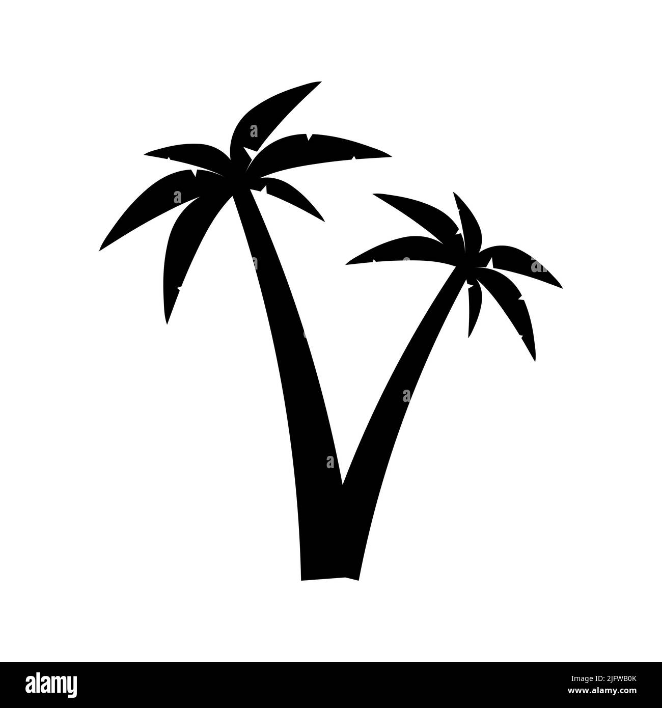 Palmensymbol Symbol einfaches Design Stock Vektor