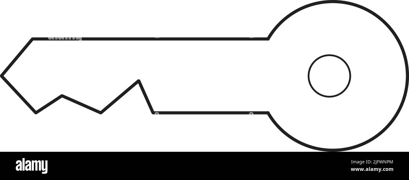 Schlüsselsymbol . Symbol für den Schlüsselvektor. Schlüsselsymbol Stock Vektor