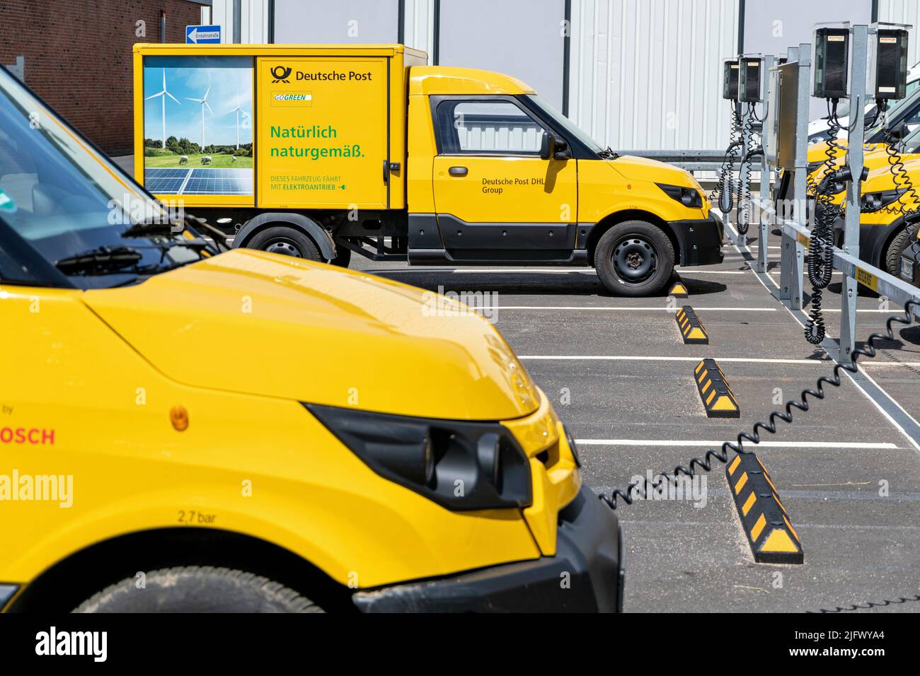 StreetScooter Arbeit von Deutsche Post DHL Stockfoto