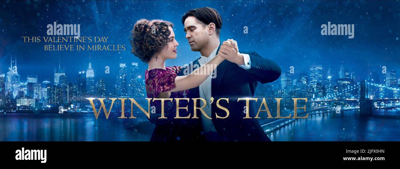 JESSICA BRAUN FINDLAY, COLIN FARRELL FILM POSTER, Winter's Tale, 2014 Stockfoto