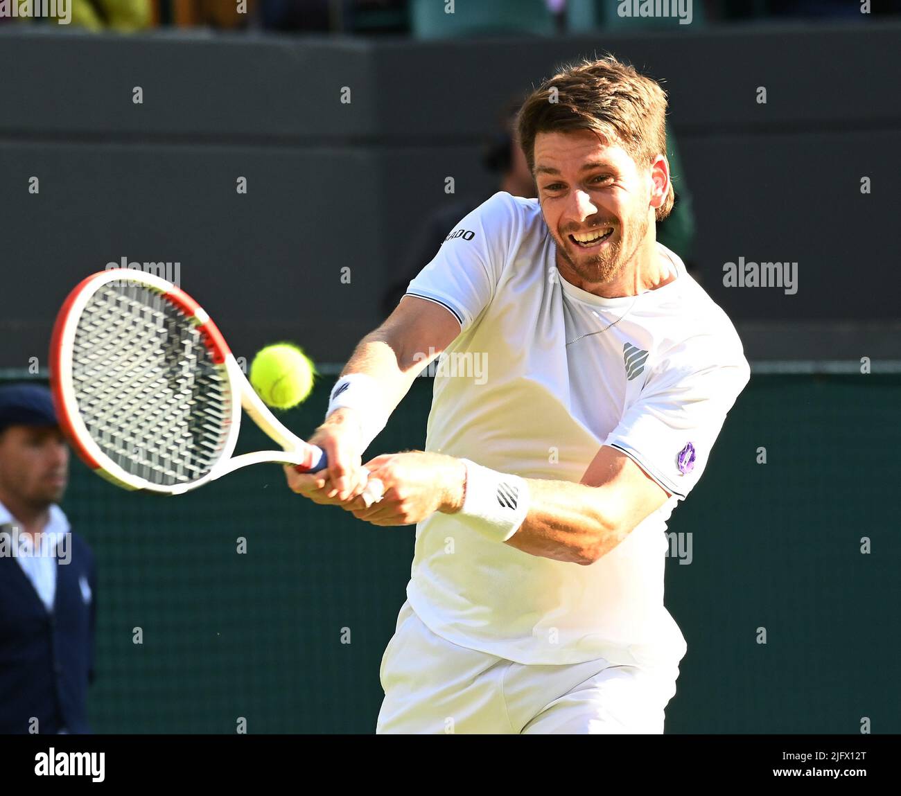 London, Gbr. 05.. Juli 2022. London Wimbledon Championships Day 05/07/2022 Cameron Norrie gewinnt Viertelfinalspiel in fünf Set-Thriller auf dem Court 1 Credit: Roger Parker/Alamy Live News Stockfoto