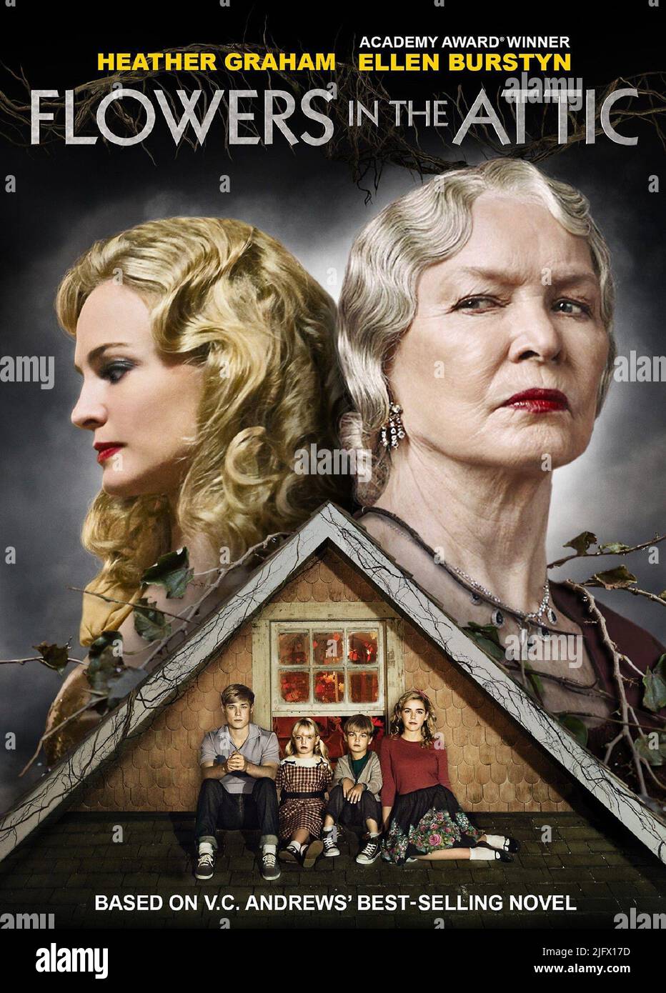 HEATHER GRAHAM, Ellen Burstyn, MASON FÄRBUNG, KIERNAN SHIPKA POSTER, BLUMEN IM DACHGESCHOSS, 2014 Stockfoto