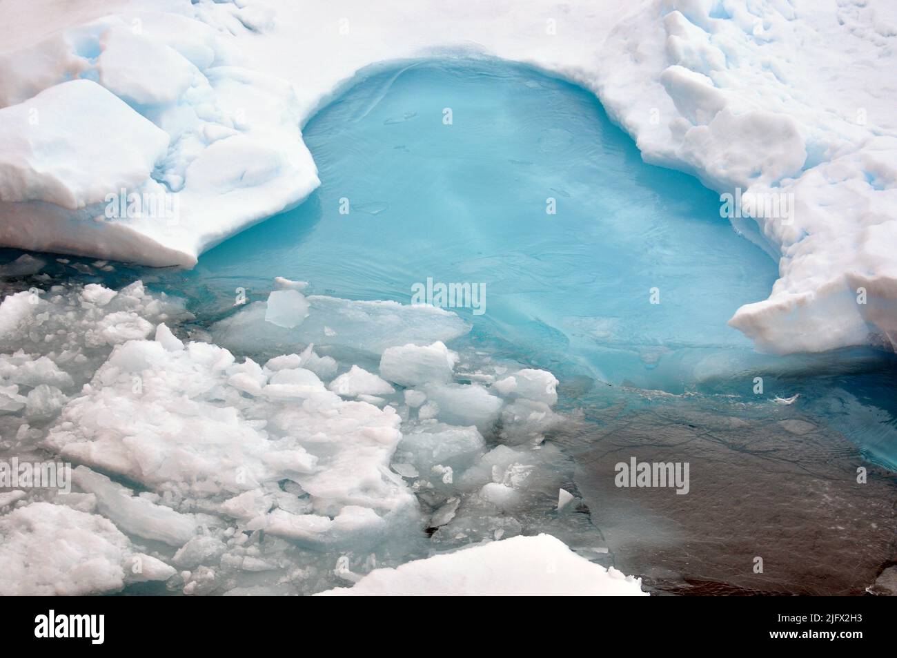 Eis wird vom Rumpf des Küstenwache-Schneiters Healy weggedrückt. Arctic Ocean, August (2009) Quelle: P.Kelley, USCG Stockfoto