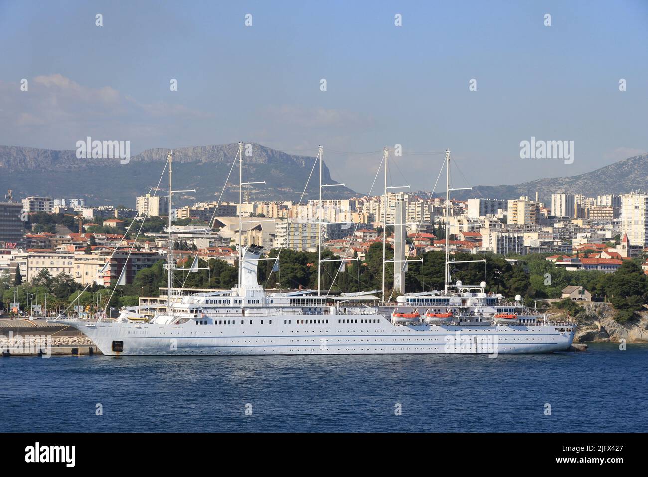 Szenen rund um den Hafen von Split, Kroatien Stockfoto