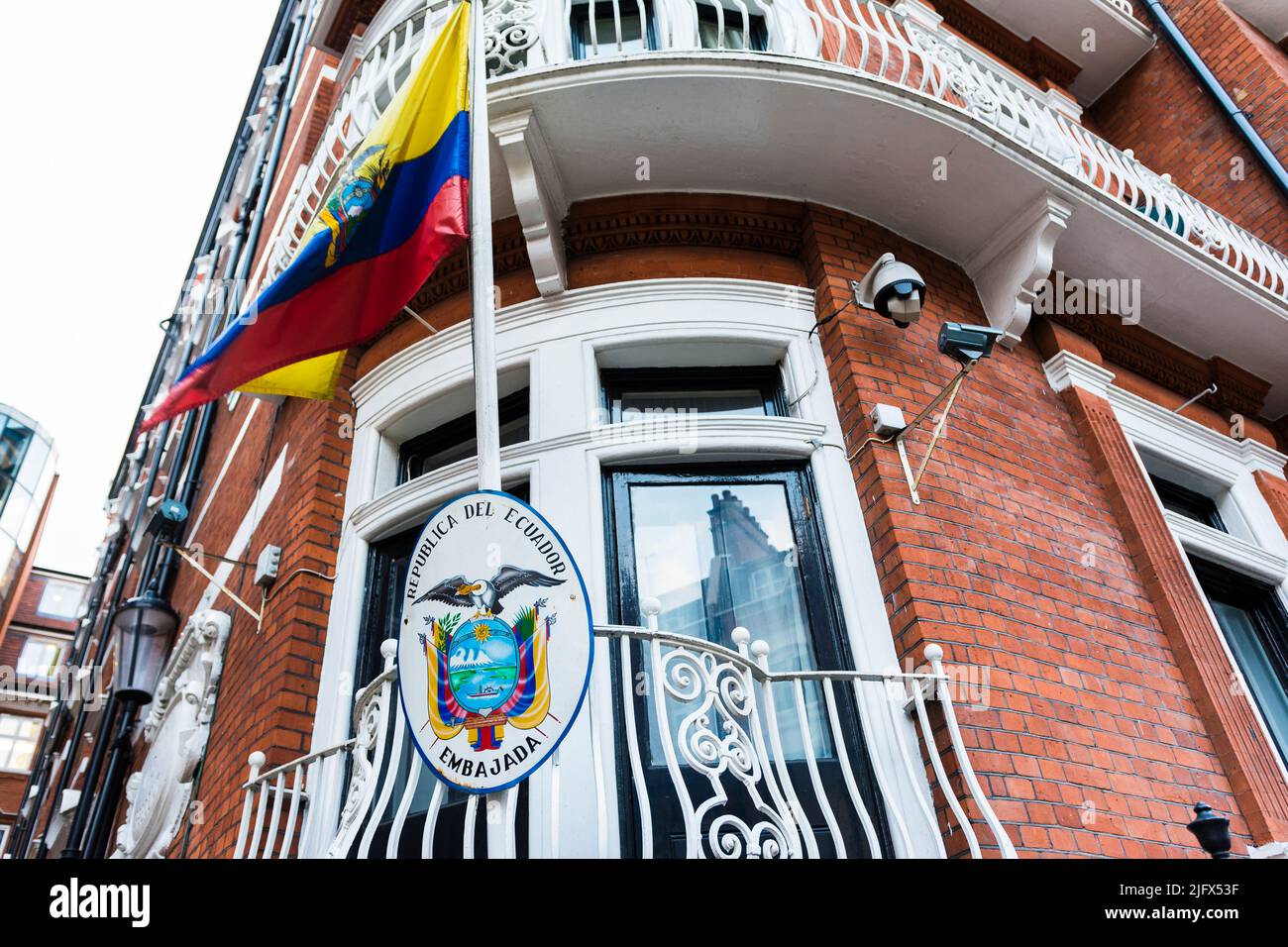 Botschaftsrepublik Ecuador. Landon Place, Knightsbridge, Royal Borough of Kensington und Chelsea. London, England, Großbritannien, Europa Stockfoto