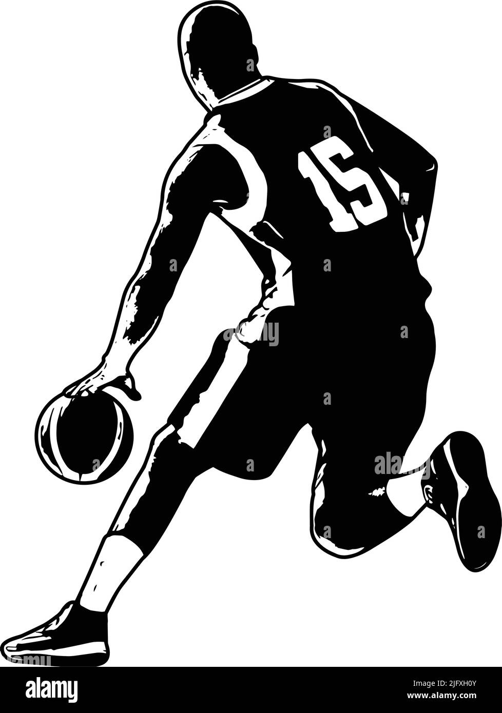 Baketball-Spieler Skizze Illustration - Vektor Stock Vektor