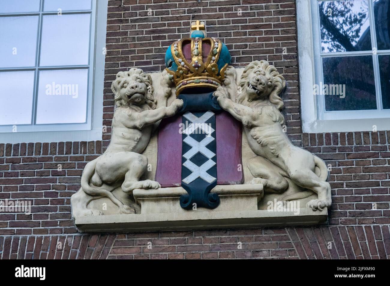 Amsterdam, Niederlande - 22. Juni 2022: Amsterdamer Wappen Stockfoto