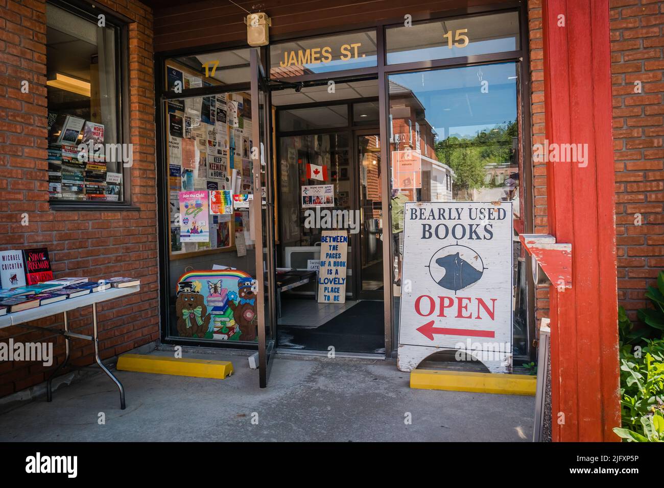 Bearly Used Books ist ein gebrauchter Buchladen in Parry Sound, Ontario, Kanada Stockfoto