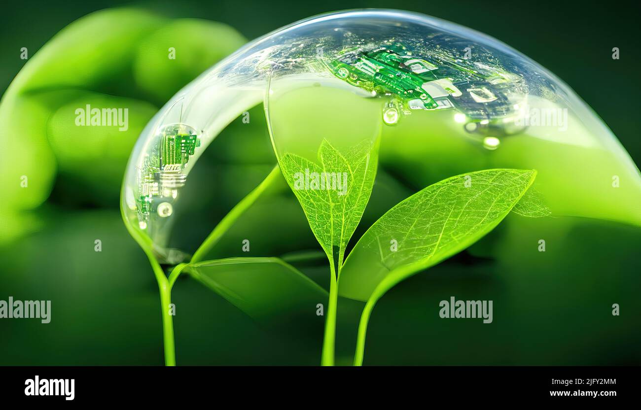Grüne Technologie, konzeptionelle Illustration Stockfoto