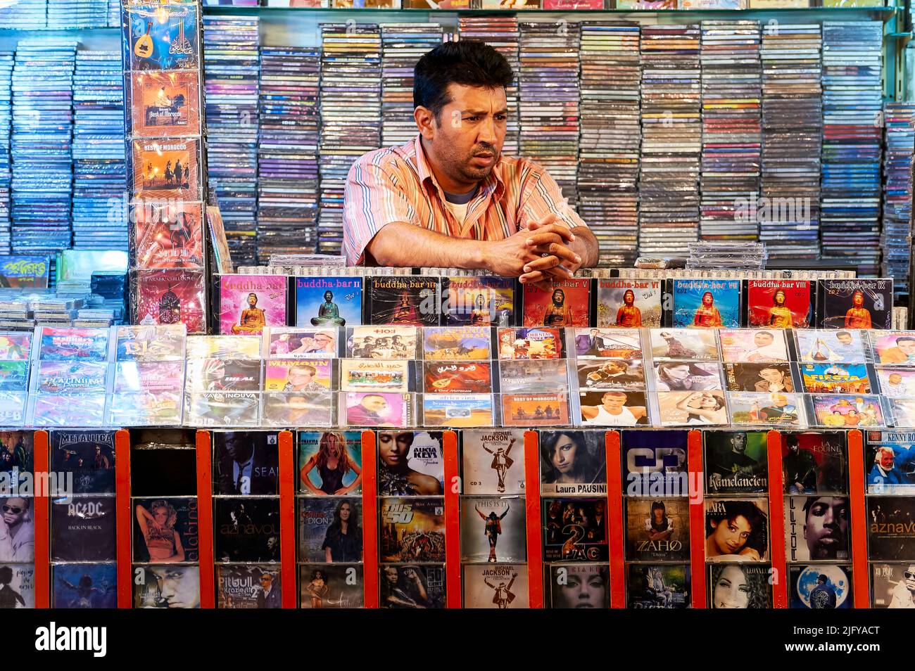 Marokko Marrakesch. CD stirbt ab Stockfoto