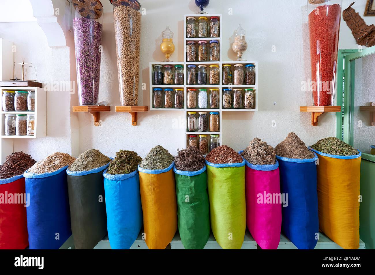 Marokko Marrakesch. Kräutermedizin Stockfoto