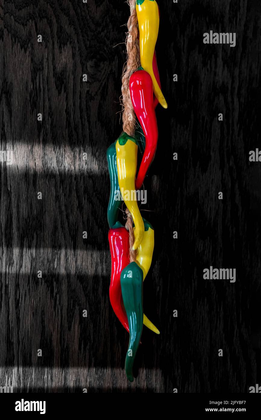 Farbige Paprika-Dekoration Stockfoto