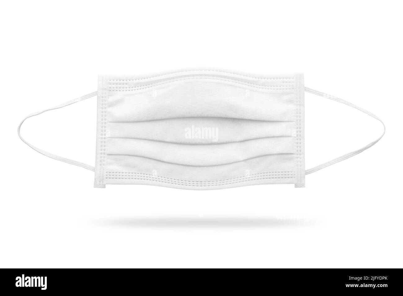 Neue Gesichtsschutzmaske auf weißem Hintergrund isoliert Stockfoto