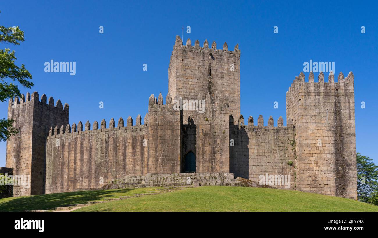 Burg Guimaraes, UNESCO-Weltkulturerbe, Guimaraes, Norte, Portugal, Europa Stockfoto