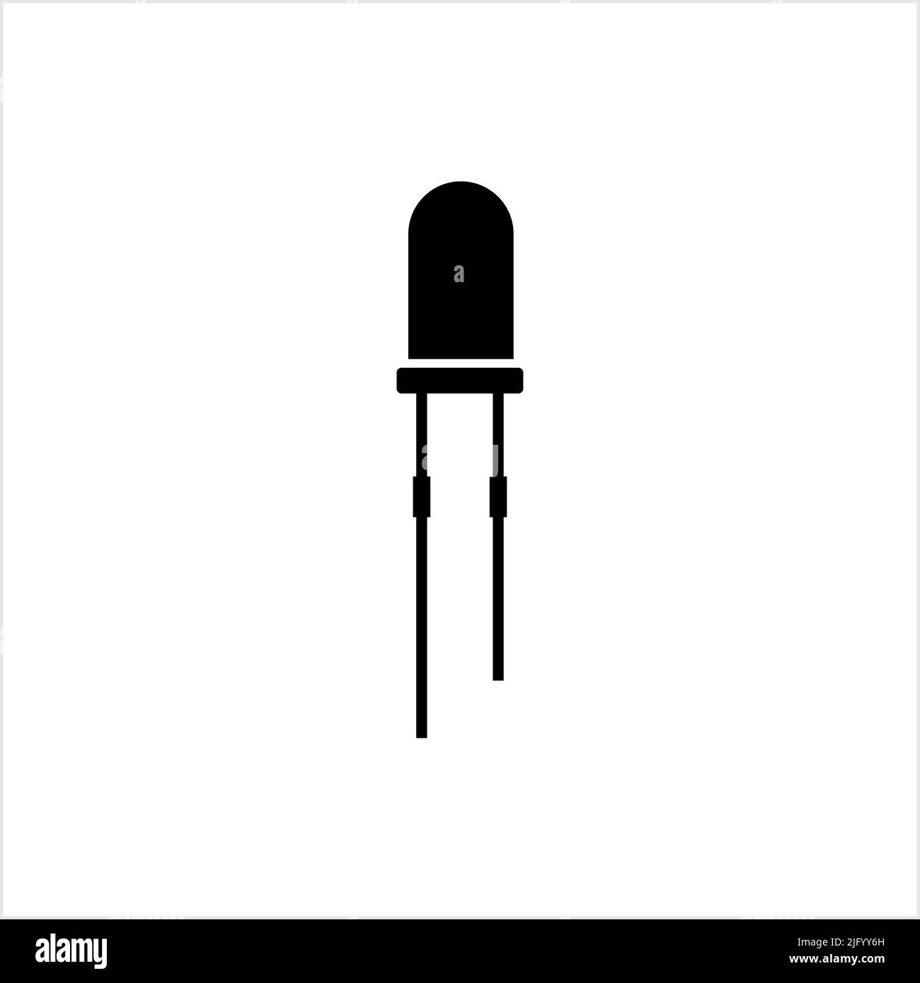 Led-Symbol, Lichteinlassdiode Vektor-Kunst Illustration Stock Vektor