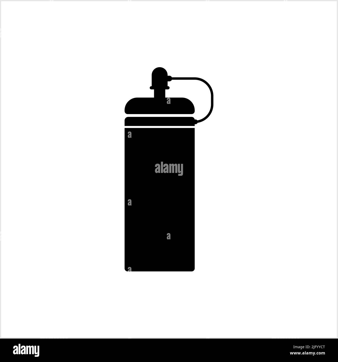 Wasserflasche Symbol, Mineralwasserflasche Vektor-Kunstillustration Stock Vektor