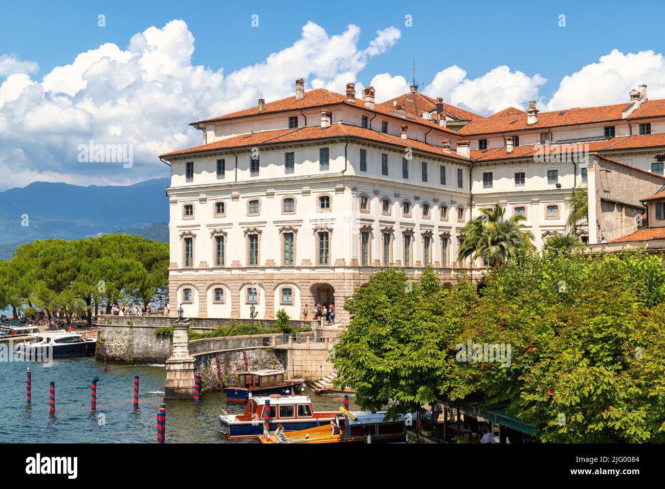 Palace Borromeo befindet sich auf Isola Bella, Isole Borromee, Lago Maggiore, Verbania Cusio Ossola District, Piemont, italienischen Seen, Italien, Europa Stockfoto