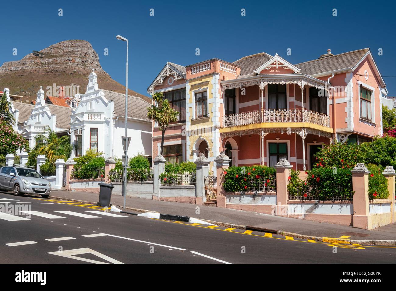 Traditionelle viktorianische Architektur, Gärten, Kapstadt, Westkap, Südafrika, Afrika Stockfoto