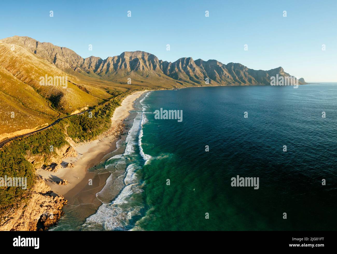 Luftaufnahme der Kogel Bay, Westkap, Südafrika, Afrika Stockfoto