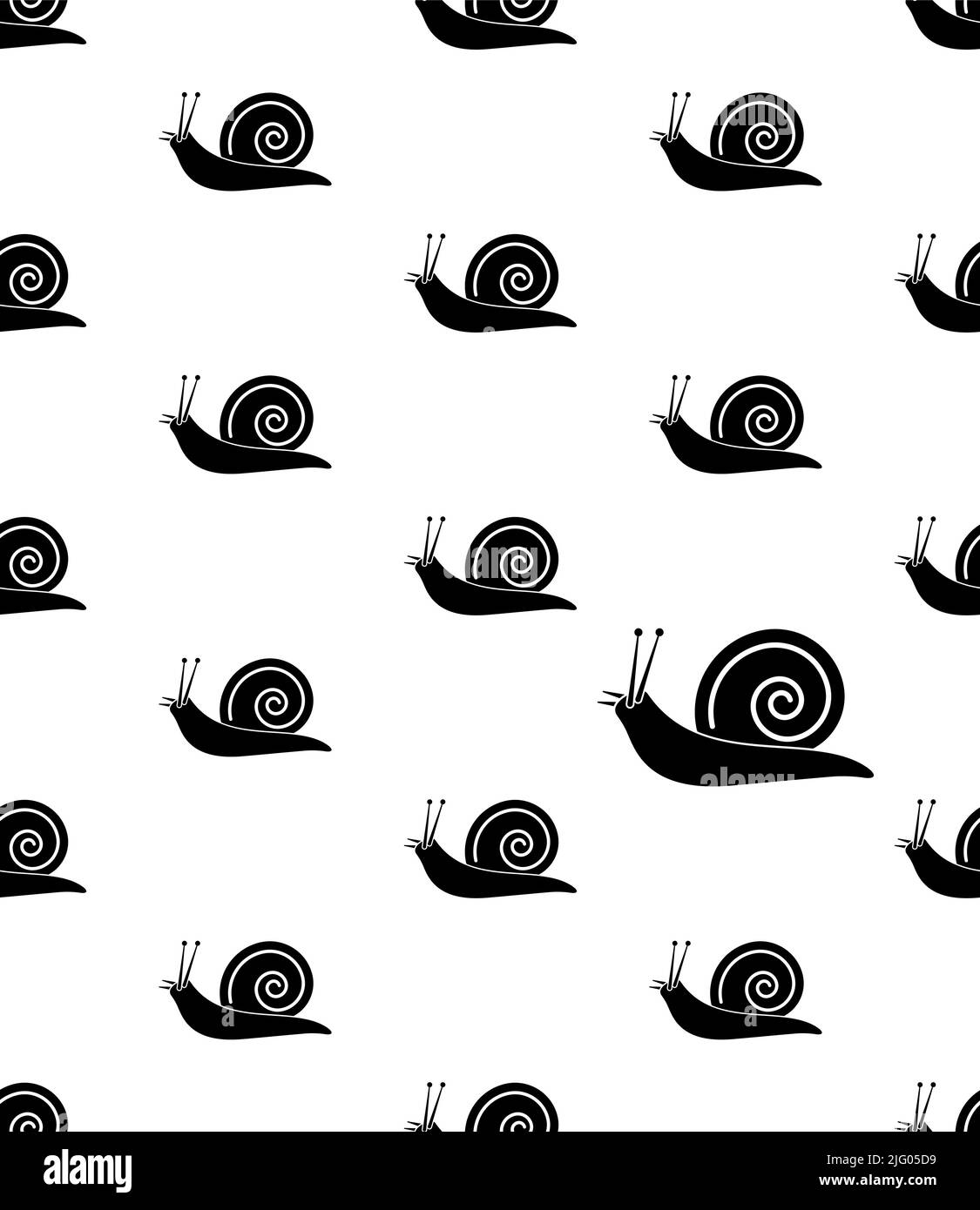 Schnecke Symbol Nahtloses Muster, Geschälte Gastropoden Symbol, Weichtiere Vektor-Kunst Illustration Stock Vektor